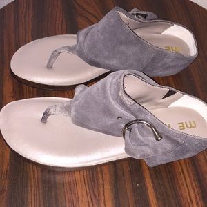Me Too grey suede sandals